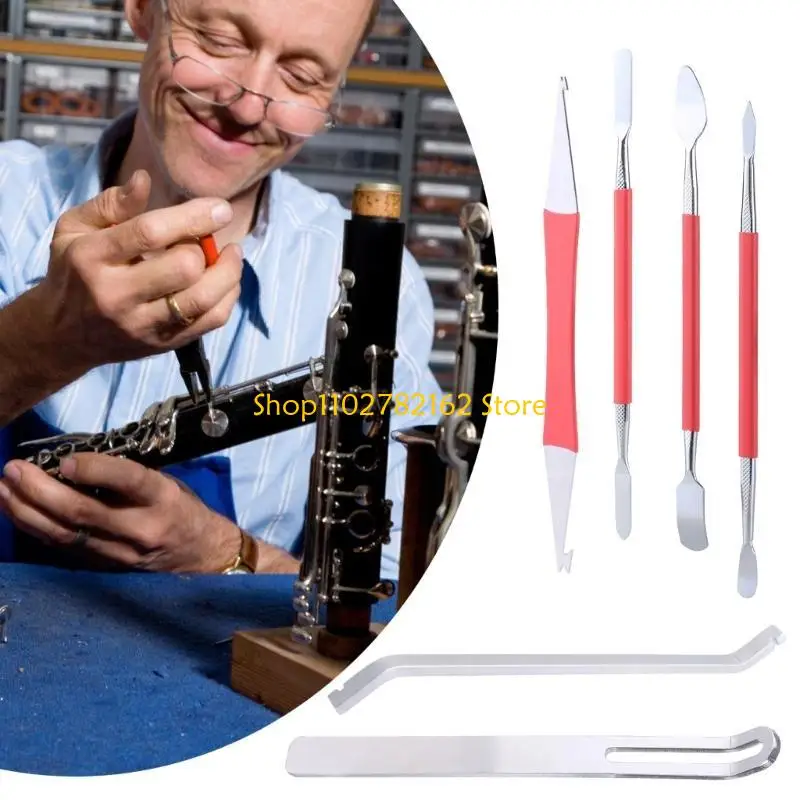 547B Clarinet Spring Hook Double Headed Flat Pad Sound Hole Saxophone Repair Tool