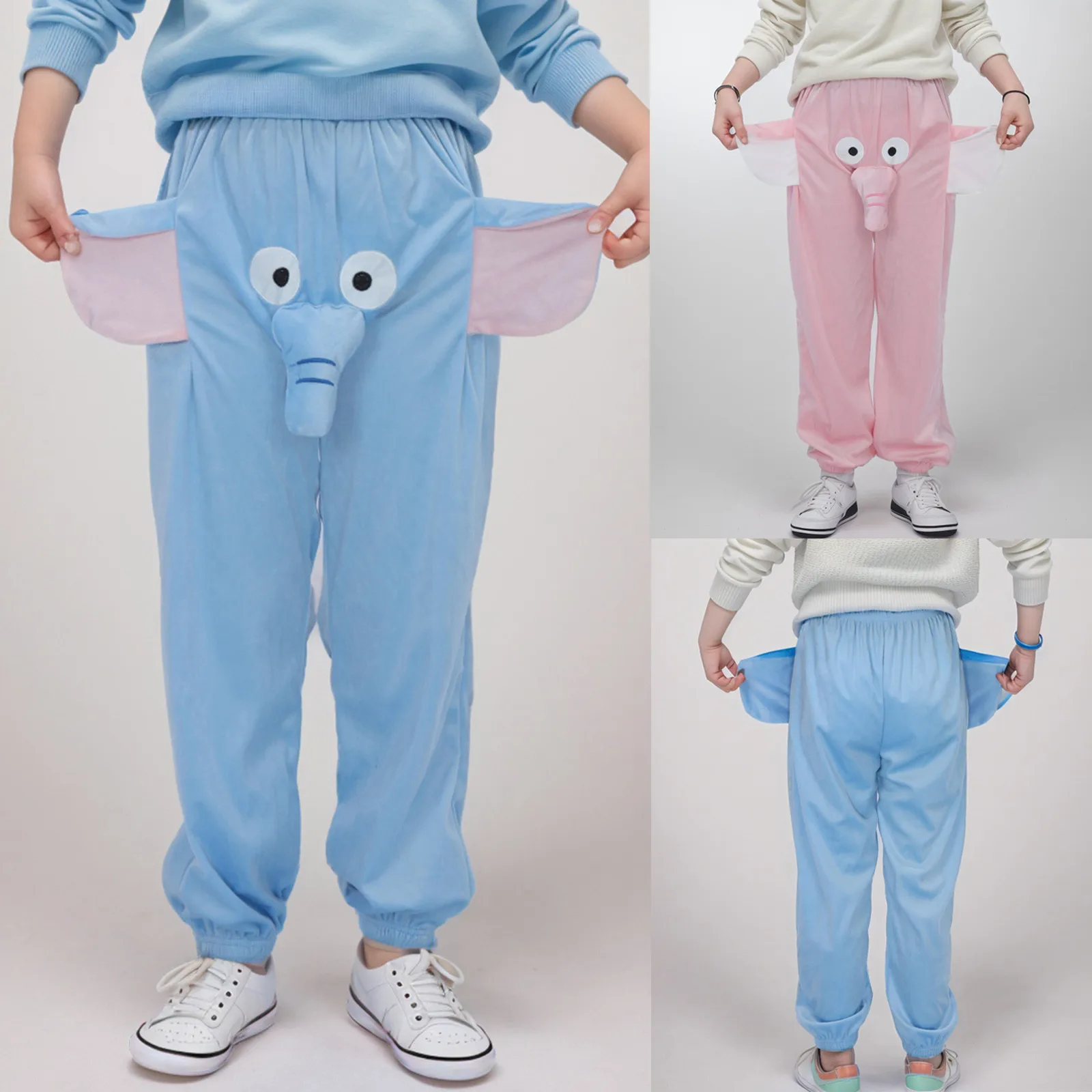 Winter Elephant Pajama Pants Kids Boys Girls Cute Animal Funny Cartoon Elephant Sleepwear With Big Nose And Ears Trunk