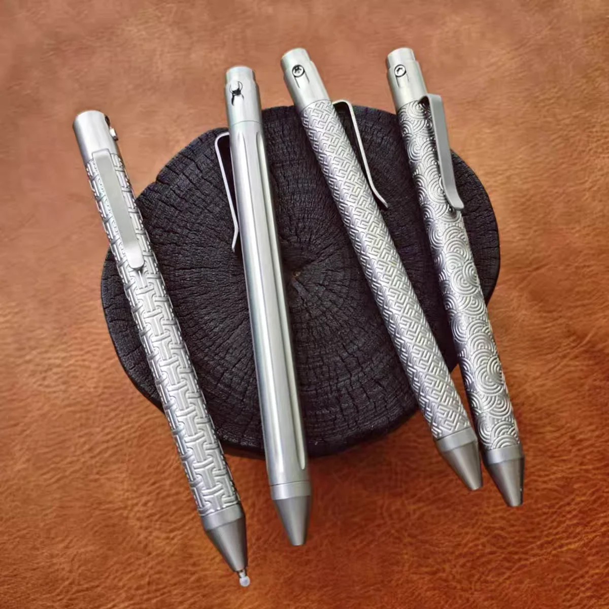 1 PC EDC Titanium Alloy Signature Pen Office Student Writing Ballpoint Pen Multi-functional Portable Outdoor Tools