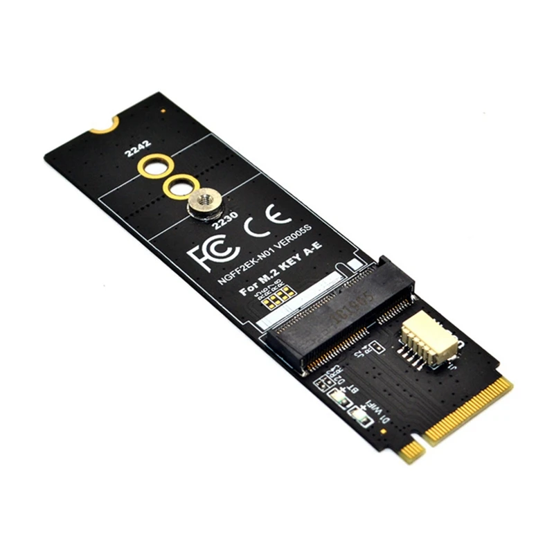 1 Set M.2 KEY-M To KEY A-E/E Adapter Riser Card Black For M.2 NGFF PCIE Protocol Wireless Network Card Module