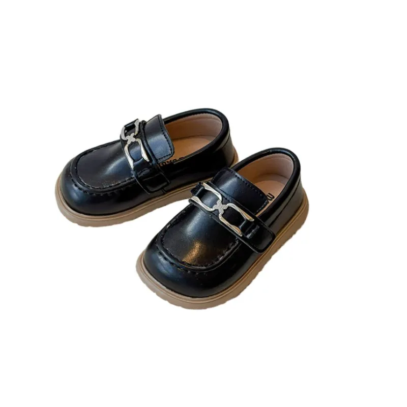 

Детская кожаная обувь, осень 2024, новое корейское издание, туфли принцессы для девочек, повседневная обувь на мягкой подошве для маленьких девочек, размер 21-30