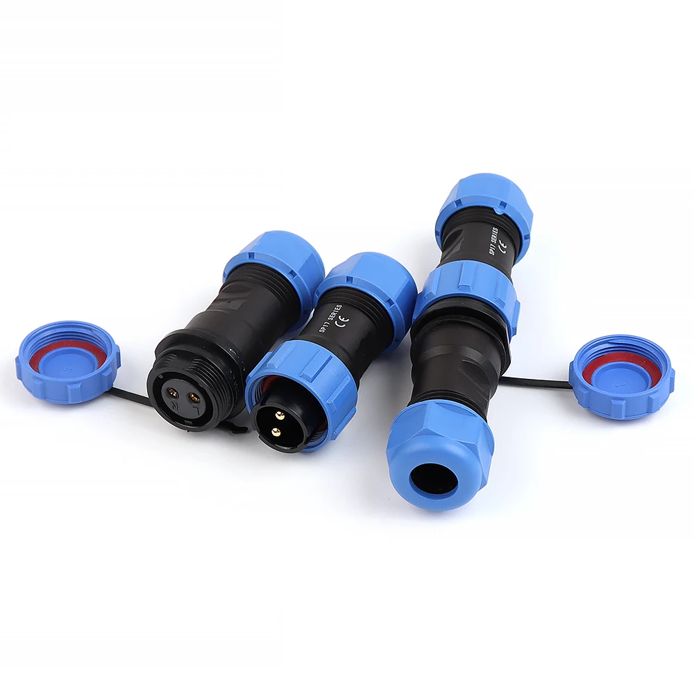 LP/SP17 IP68 Docking Type Waterproof Connector Solderless 2/3/4Pin Screw Wiring Aviation Plug Socket Male Female Set Panel Mount