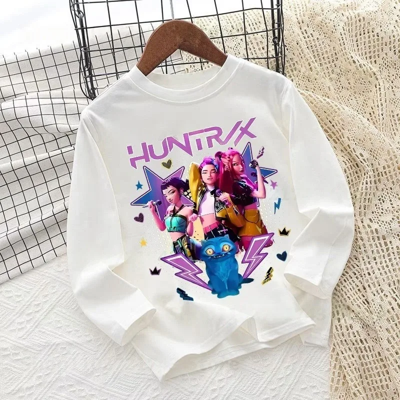 2025 K-pop شيطان الصيادين كم طويل أنيمي الكرتون ثلاثية الأبعاد مطبوعة تنفس التجفيف السريع قميص جذاب المألوف الحلو #2