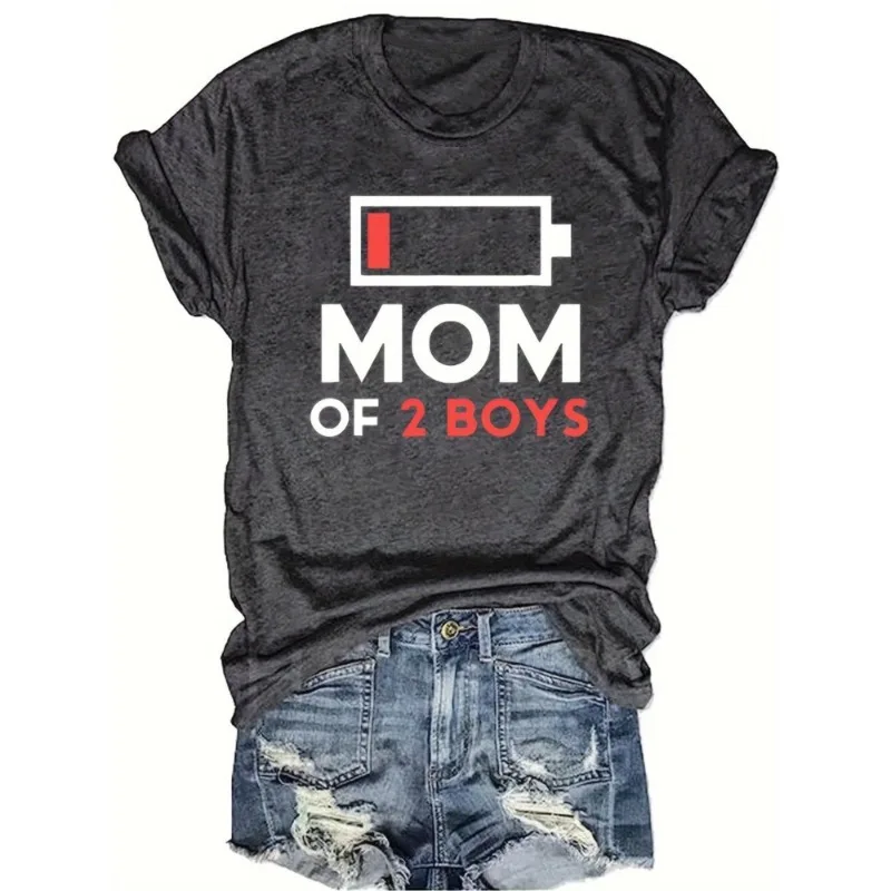 

Plus Size Women's Casual Letter Printed Pattern Solid Color T-shirt Round Neck Short Sleeved Soft and Comfortable Shirt Top