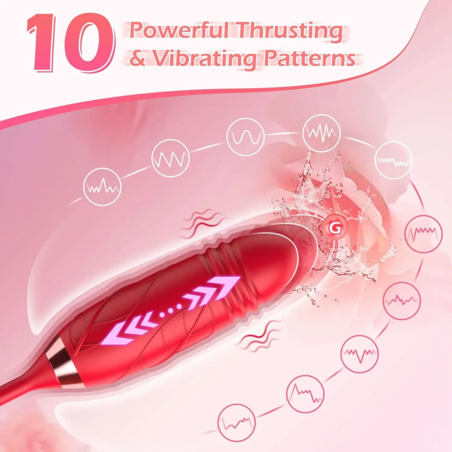 G-Spot Vaginal Vibrator Vlitoral Nipple Sucking Ctimulator 10 Sucking Modes Vibrating Egg Adult Sex Toys for Women & Couples - Image 3