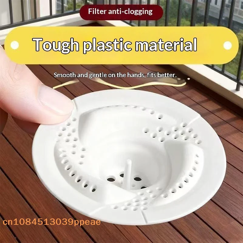 1/2 Pcs Modern Anti-Clogging Drain Cover Rotating Bug Proof Anti-Clogging Filter Mesh Design Sink Strainer Household Use