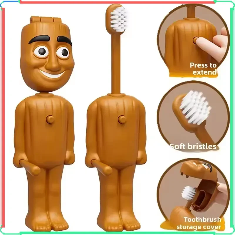Tung Tung Tung Sahur Toothbrush Brainrot Children'S Toothbrush Travel Funny Teeth Brush Toy Anime Soft Nylon Bristle Toothbrush