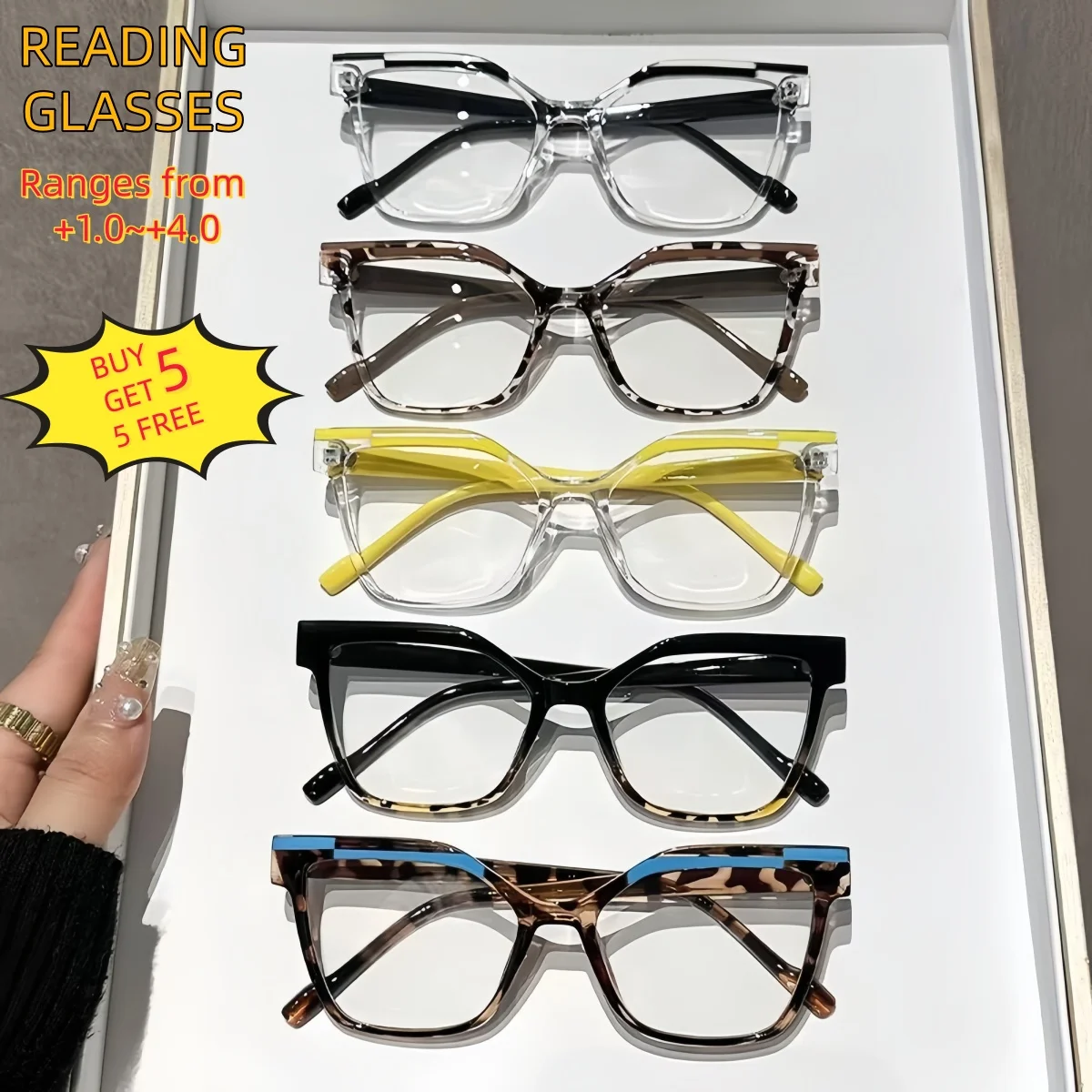 

5 модных европейских и американских очков для чтения с противоскользящими дужками, подходящих для мужчин и женщин среднего и пожилого возраста.