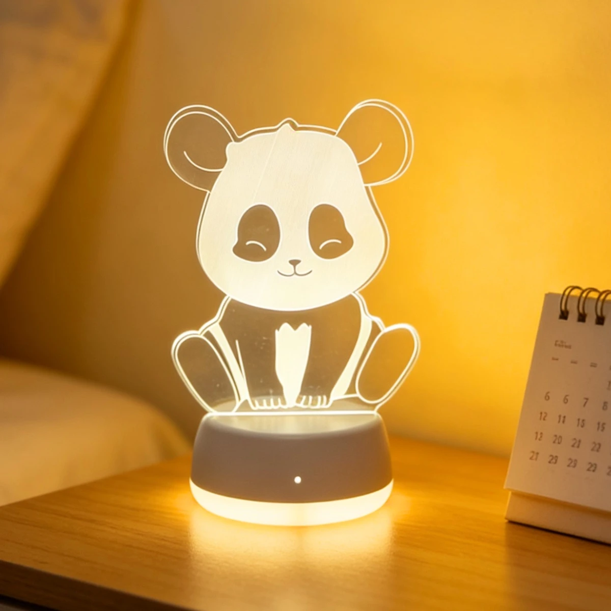 Panda 3D veilleuse USB alimenté décoration de fête d'anniversaire saint valentin lit lumière meubles décoration lumière d'ambiance