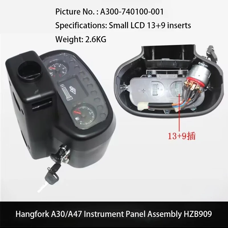 

Forklift Instrument Panel Assembly A300-740100-001 13+9 Insert Suitable for Hangfork A30/A47 HZB909