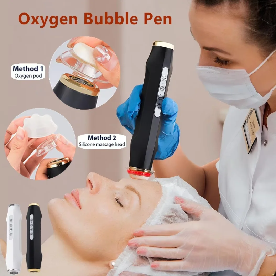 Portable Oxygen Bubble Facial Machine CO2 Bubble Pen Aqua Skin Face Cleansing SPA Beauty Device CO2 Pods Massager