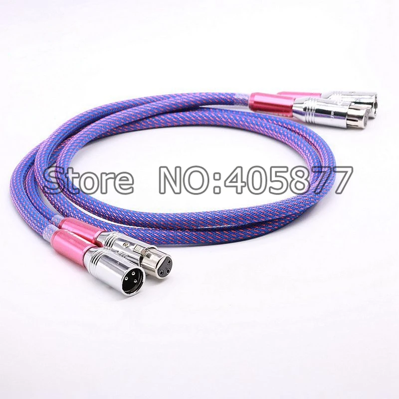 

A Pair 1M Silver Plated Audio Balanced Cable HIFI XLR Plug Cable audiophile kable