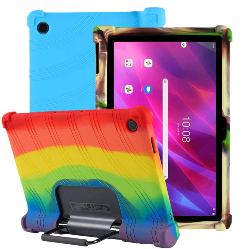 Shockproof TPU Case for Lenovo Yoga Tab 11 YT-J706F/J706N, Full Coverage Bumper with Kickstand, Multiple Colors