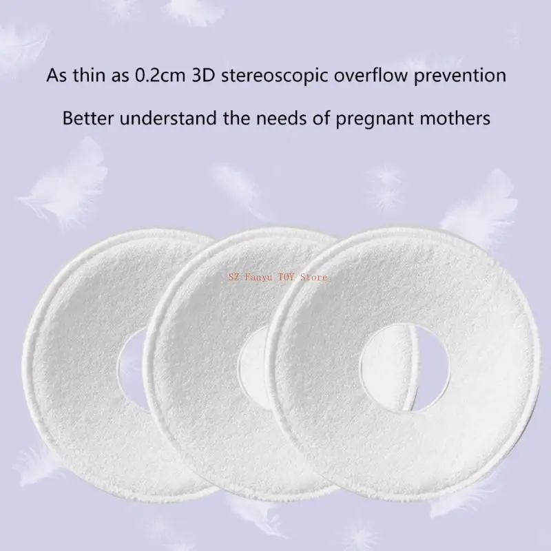 96GC 2xReusable مكافحة تجاوز الحليب وسادة قابل للغسل الرضاعة الطبيعية وسادة بعد الولادة حماية الثدي وسادة الفضة كوب التمريض درع #2