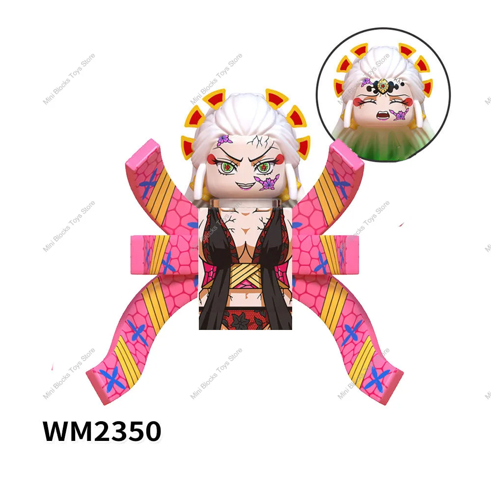 Wm6163 Demon Moordenaar Blokken Giyuutarou Douma Kibutsuji Muzan Gyokko Mini Anime Cartoon Figuren Actie Speelgoedstenen Kids Wm6162