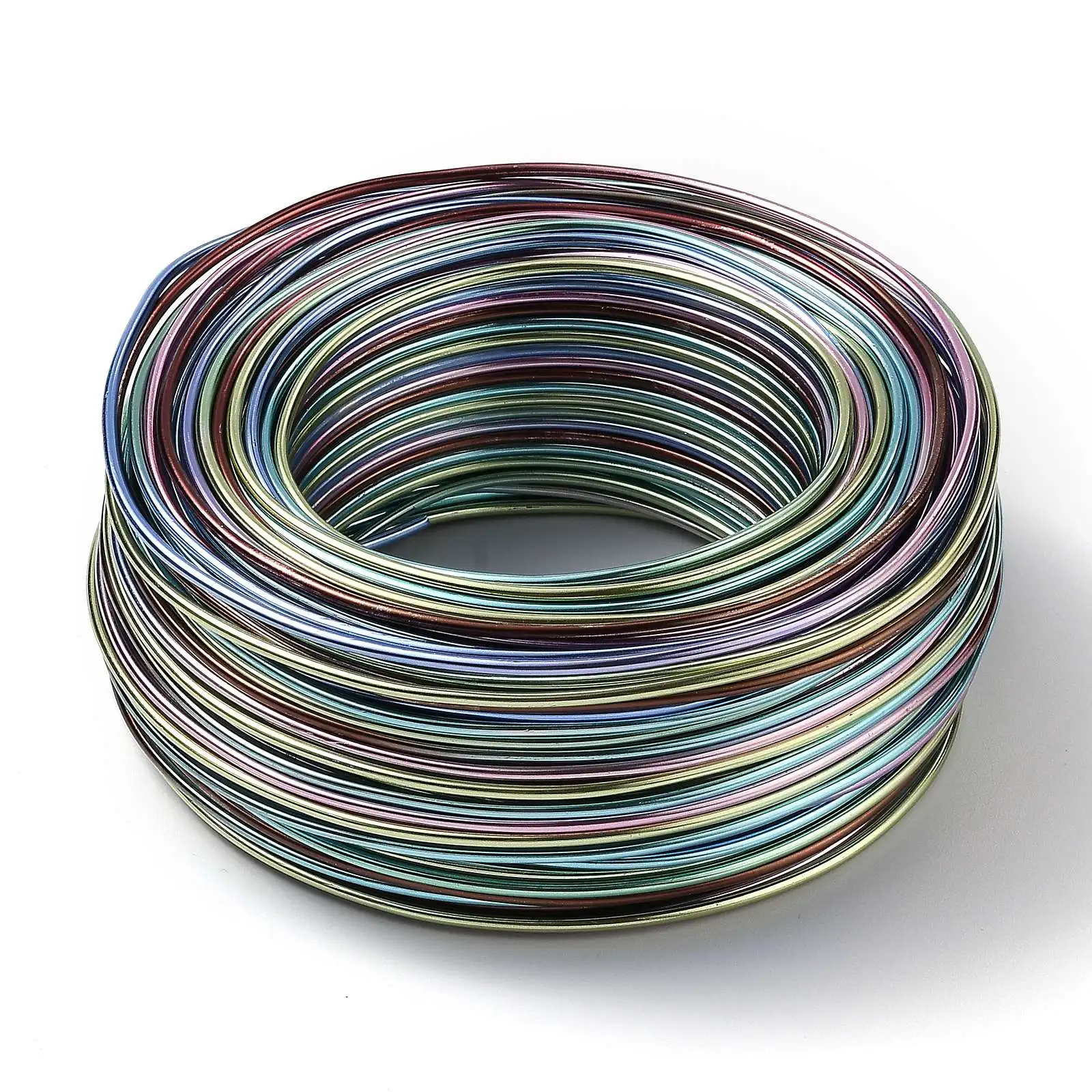 58m/roll 2mm Round Aluminum Wire 3/5 Segment Colorful Metal Wire For Handmade DIY Bracelet Earrings Jewelry Making Findings