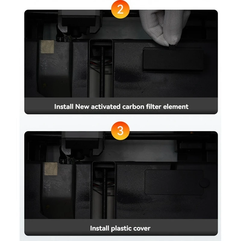 ABXH 2Pcs Activated Carbon Air Filter For Bambu Lab X1 X1C P1P P1S 3D Printer Parts Replacable Air Purifier Filter