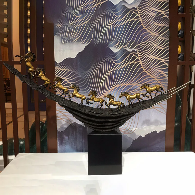 زخرفة باما البرونزية با يونيو Xiongfeng الحصان الفن مكتب فندق شركة افتتاح هدية