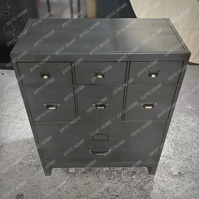 Wrought iron chest chest drawer cabinet locker rural retro porch cabinet storage cabinet locker