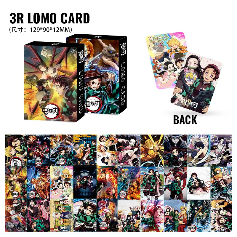 30 LOMO Cards Demon Slayer Blade Double-sided High-Definition Color Printed Photo Card Greeting Card Collection Card