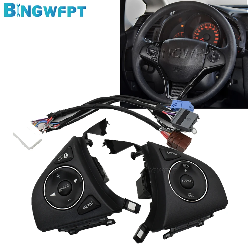 

Steering Wheel Control Switch Buttons Audio Radio Remote Cruise Control Button For Honda Fit 2015 2016 2017 2018