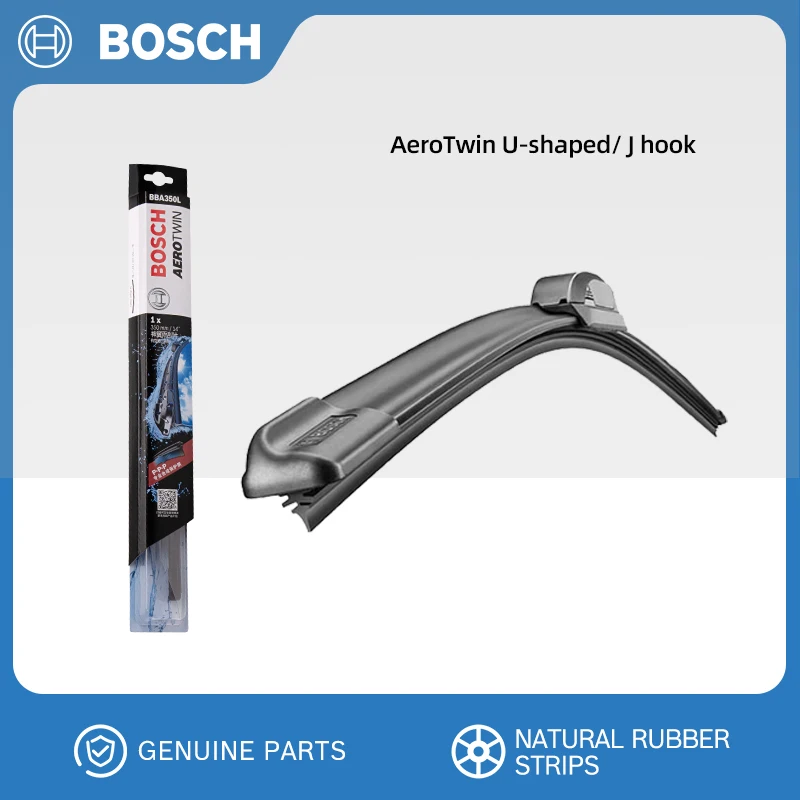 BOSCH AeroTwin Blades U-shaped Replacement Wiper Blades J hook Driver for Left-Hand Drive 14\