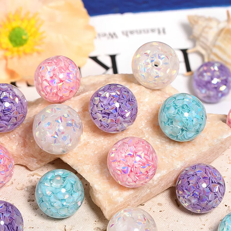 New Love Hearts Decorated  Resin Glitter Bling Round Gumball Bubblegum Beads Fit Bracelet Necklace Earring Ornament 25pcs 20mm