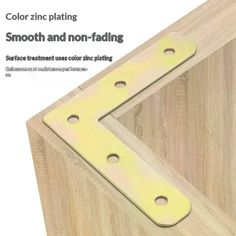 Corner Code L-shaped Iron 90 Degree Right Angle Fixator Bracket Furniture Bed Frame Cabinet Connector