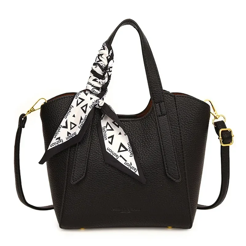 

​​2025 New Bucket Bag Women Litchi Grain Leather Crossbody, Convertible Shoulder Purse for Work Daily Chic Outing