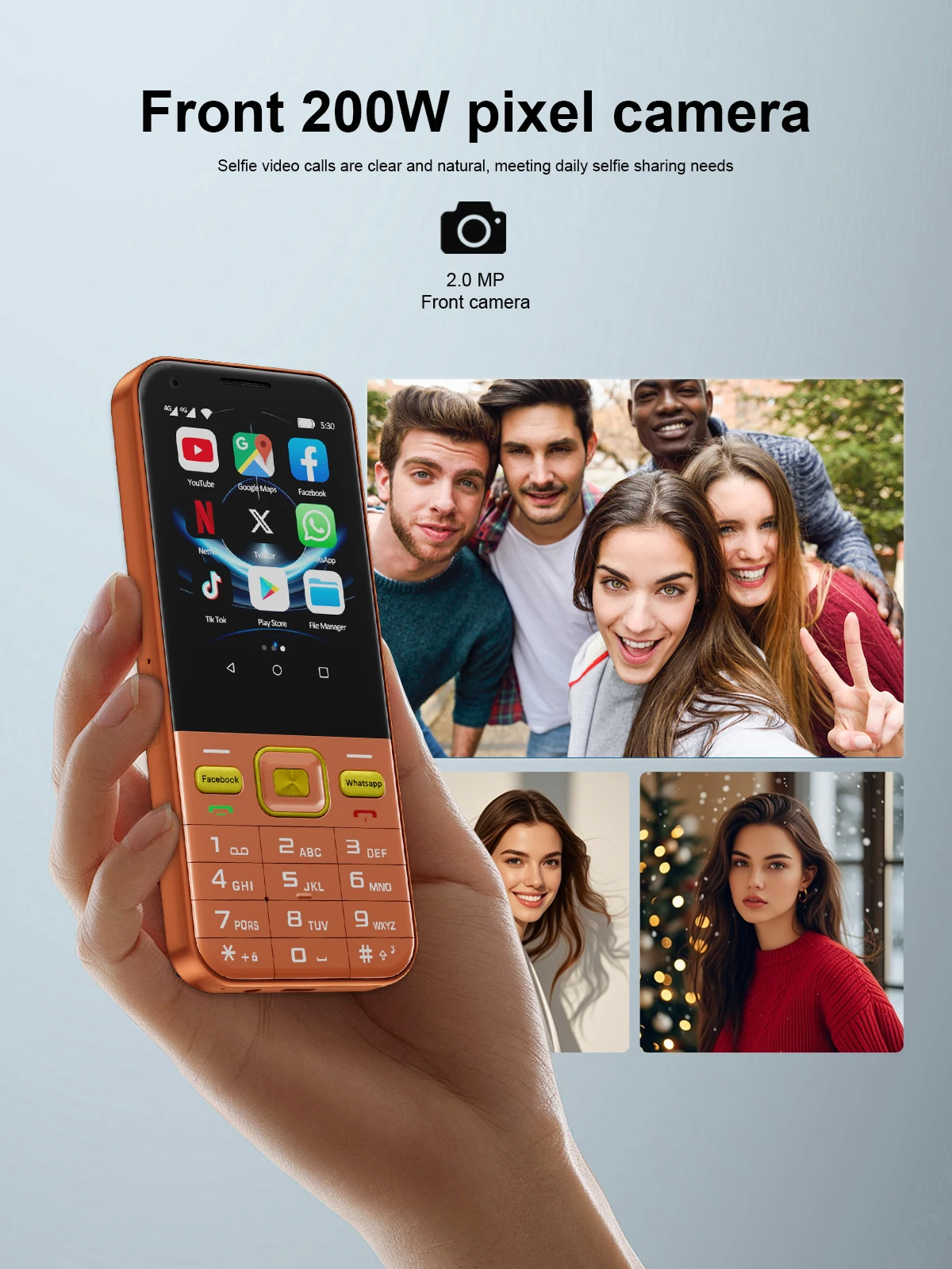 SERVO 4G Button Smartphone Android System 2 SIM 2GB RAM 16GB ROM 2200mAh Battery WiFi Hotspot FM 2.8' Touch Screen Small Mobile