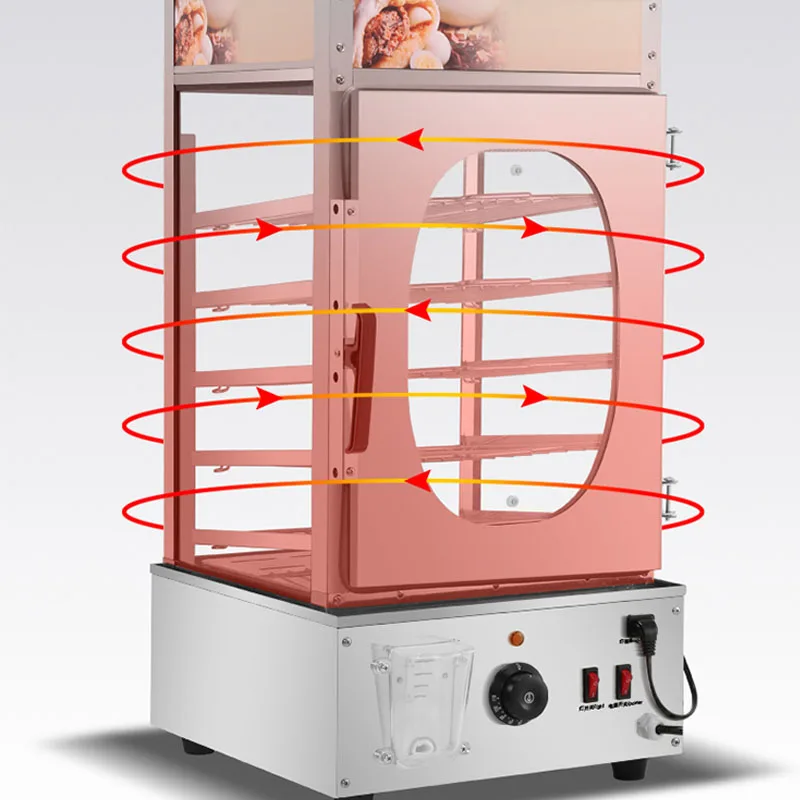 Паровая Печь, коммерческая настольная Паровая машина для приготовления на пару, стеклянная Паровая коробка, изоляция шкафов для удобного магазина на пару