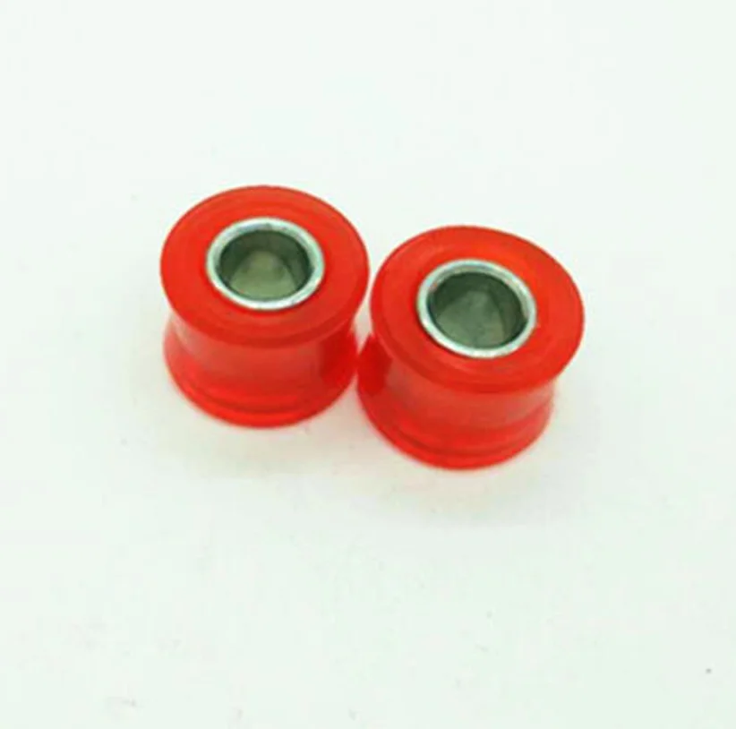 4pcs Durable Motorcycle AVT Bike Rear 12mm Shock Absorber Red Rubber Bush Ring