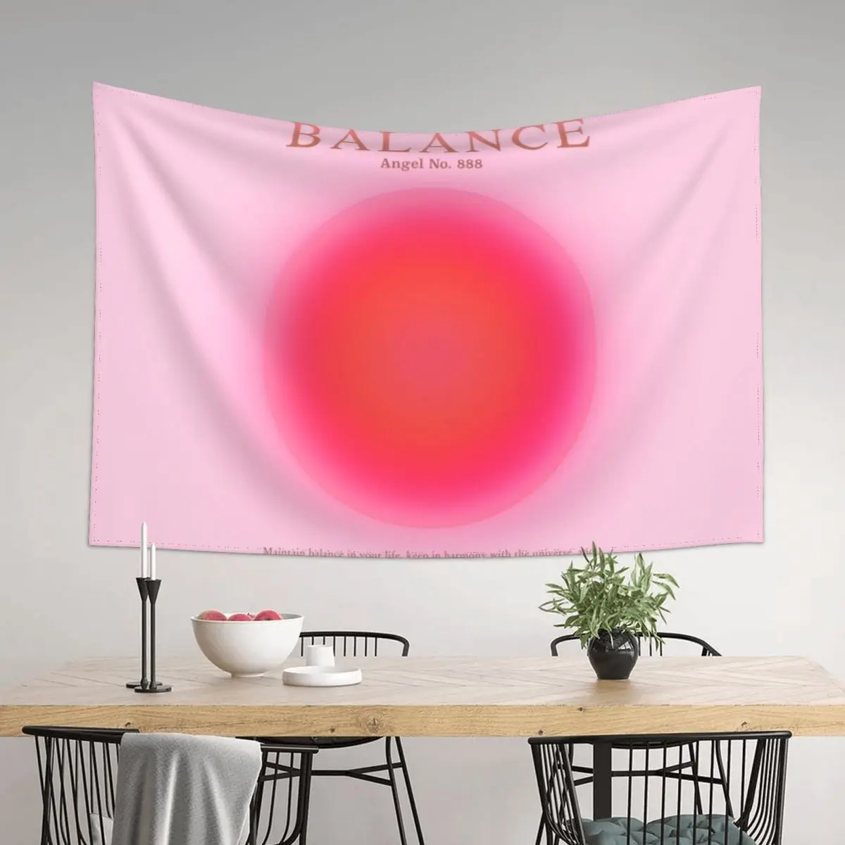 

Gradient Angel Numbers: Angel Number 888 - Balance (Pink Palette) Tapestry Wall Coverings Room Decoration Accessories Tapestry