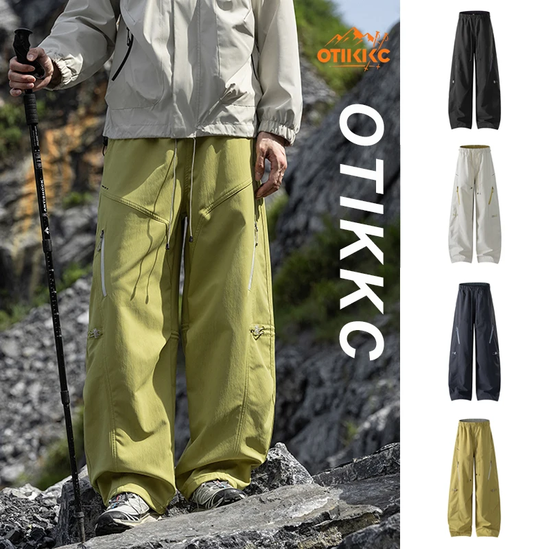 Unisex Mountain‑Style Lightweight Paratrooper Wide‑Leg Pants, Spring & Autumn Water‑Repellent Hiking Casual Softshell Trousers f 1