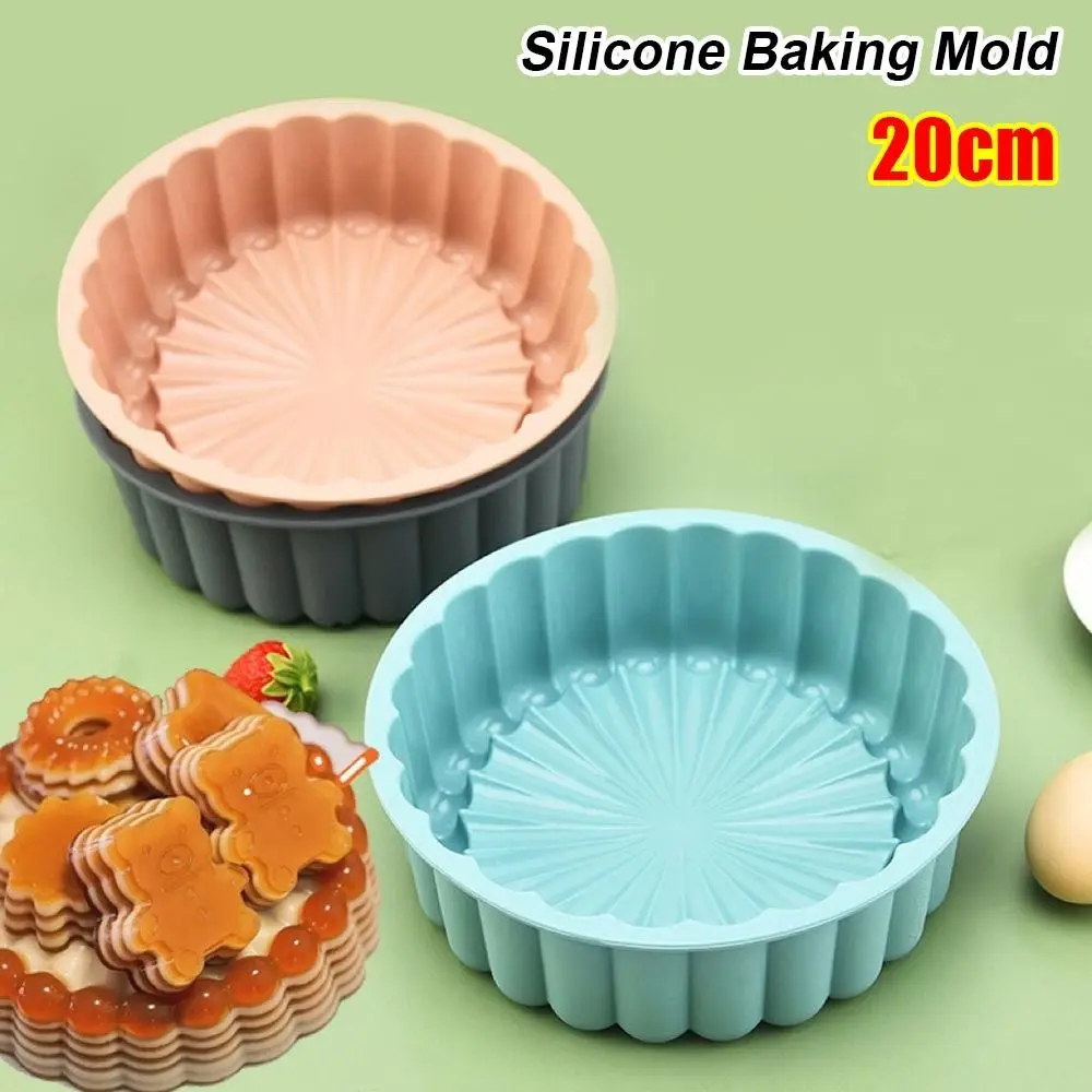 1 Stücke Langlebige antihaftbeschichtete Charlotte Kuchenform Runde 20 cm Backform Silikon Kuchenform Für Tart Pie