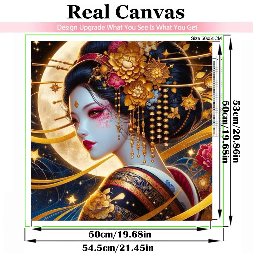 5D DIY Diamond Painting 2024 Sexy Japanese Geisha Landscape Full Drill Diamond Mosaic Diamond Embroidery Kit Rhinestone Home Art