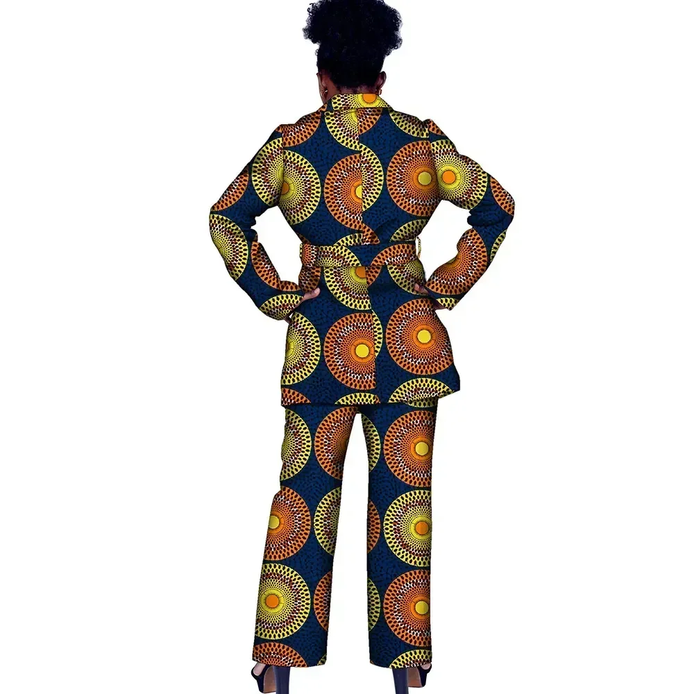 الأفريقية طباعة السترة وسراويل مجموعات للنساء الثراء Dashiki التقليدية الأفريقية 2 قطعة السراويل مجموعات النساء الدعاوى الملابس FH033 #2