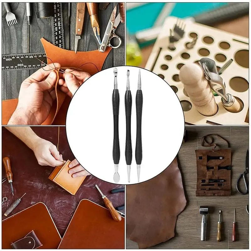 KYCOR-Carving Printing Tool, Leather Craft Spoon Stylus Set Kit Stationary Craft Collection For Artisans Hobbyists