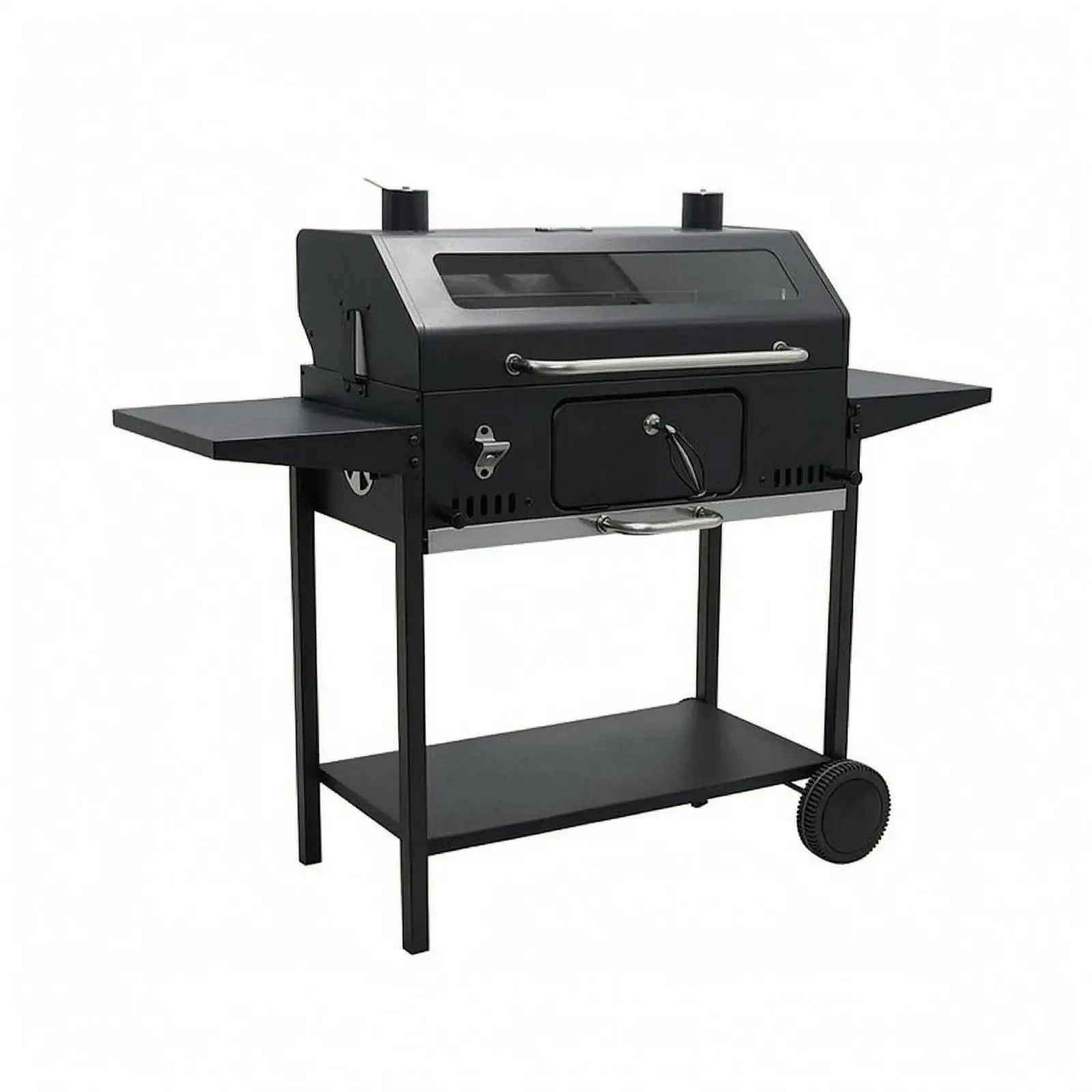Charcoal Grill with Viewing Window Lidded Barbecue Grill
