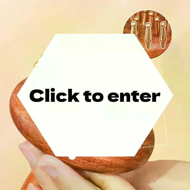 

29-Tooth Solid Brass Meridian Brush Craftsmanship Wooden Handle Massager Brush Multipurpose Beauty & Body Shaping Massage Tool