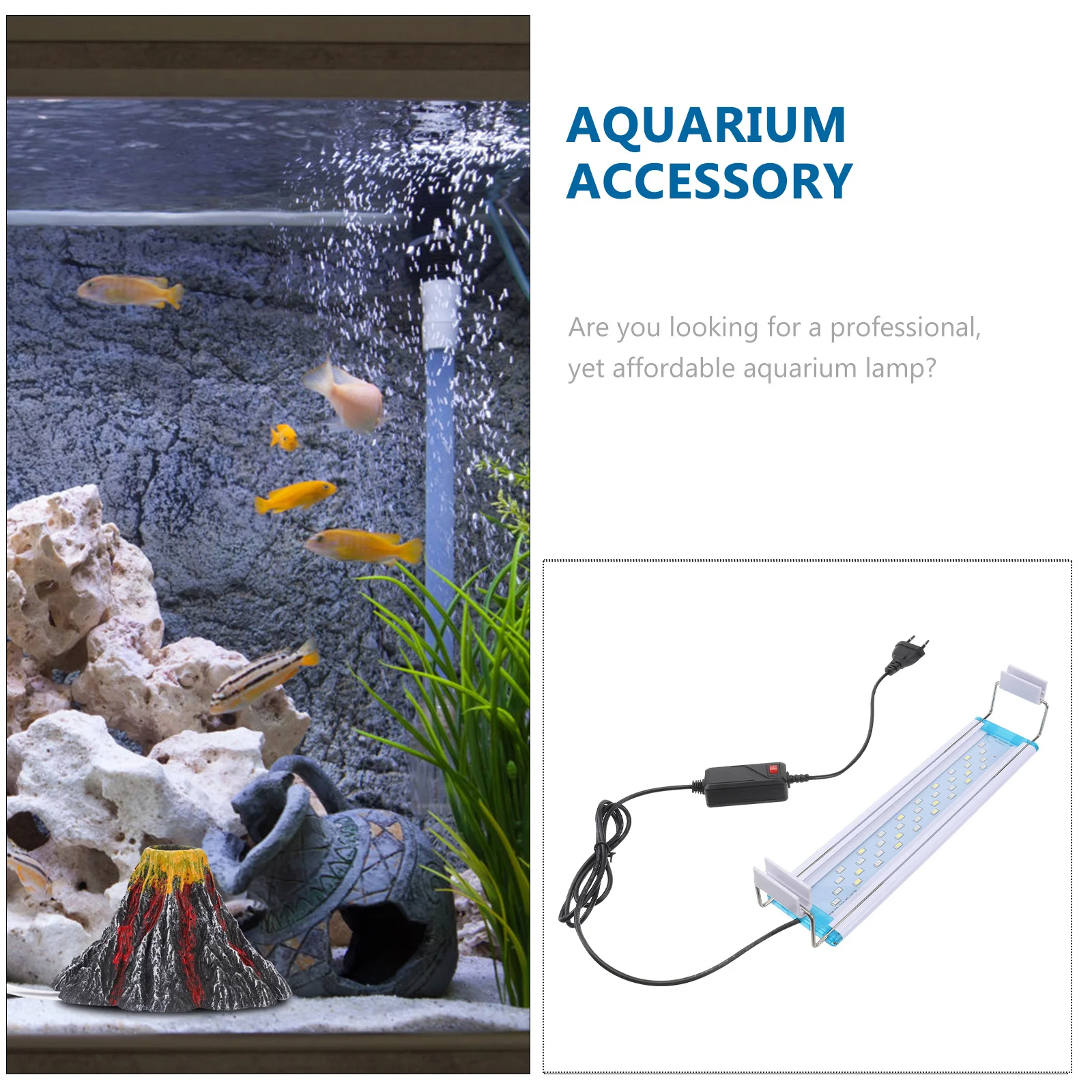

1 шт., светодиодный светильник для аквариума, компактная лампа для аквариума, высокая яркость, прочное светодиодное осветительное устройство, энергосберегающая лампа для аквариума