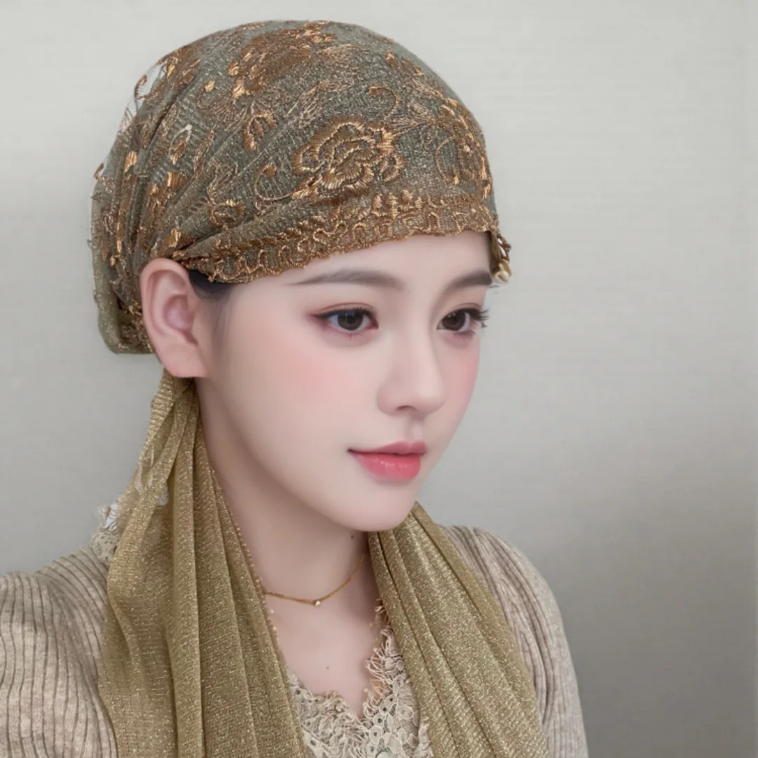 

2026 Hats Scarf Ethnic Caps for Women Luxury Embroider Muslim Africa Shawl Headscarf Fashion Hat Hijabs Red Scarves Fashion