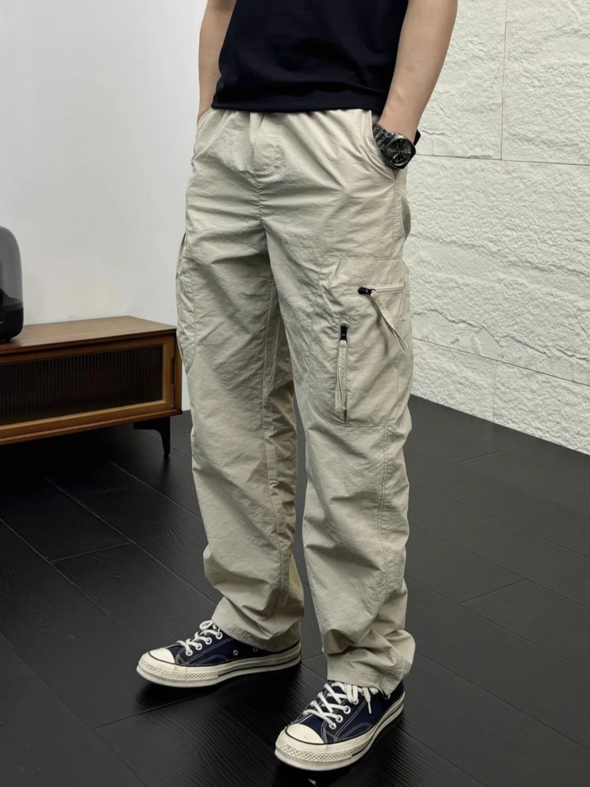 

Мужские повседневные брюки-карго в американском стиле, прямого кроя, с текстурой, в стиле парашютиста, разноцветные, с 3D-кроем, множеством карманов, в стиле пэчворк