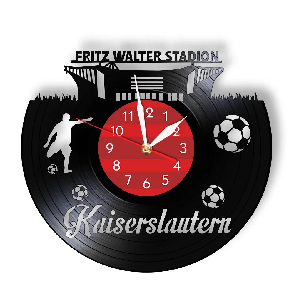 Kaiserslautern Miracle Champions Celebration Wall Clock Made Of Vinyl Record Germany Football Fan Home Decor Silent Quartz Clock