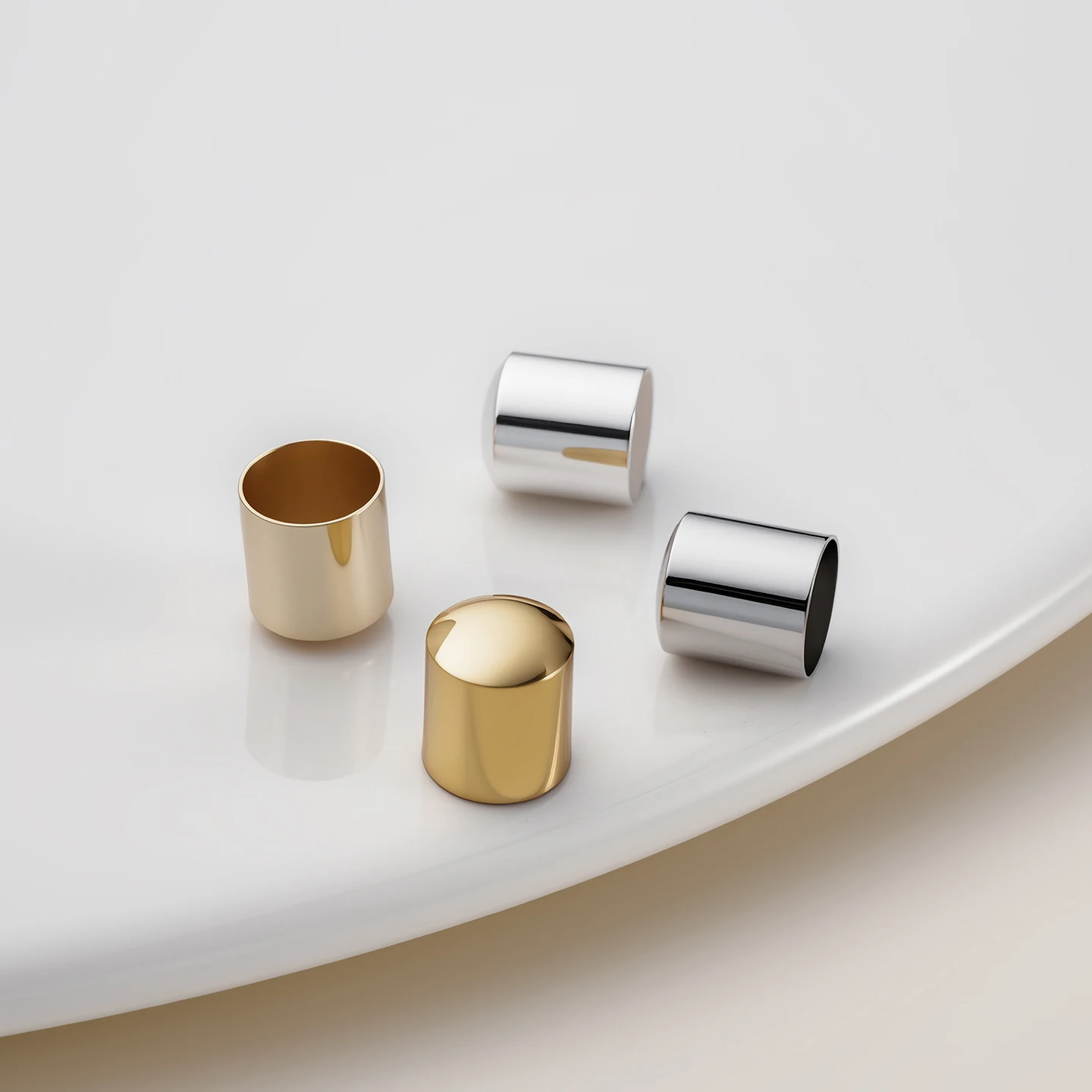 5Pcs 14/18K Gold Color Plated Tassel Caps Leather Cords Crimp End Beads Bracelets Buckle Finding Cap For DIY Jewelry Making