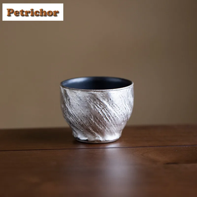 

60 мл позолоченная серебряная чайная чашка, традиционная чайная чаша, кувшин для дегустации чая, ароматическая чашка, чашки Jianzhan Master, посуда для напитков, аксессуары, украшения