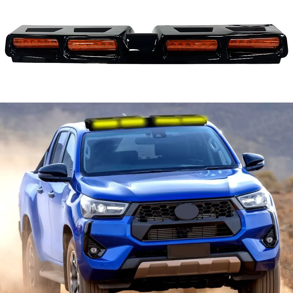 

Roof Top Light Lamp Bar with LED DRL Super Bright Fits for Toyota Hilux 2015-2024 2025