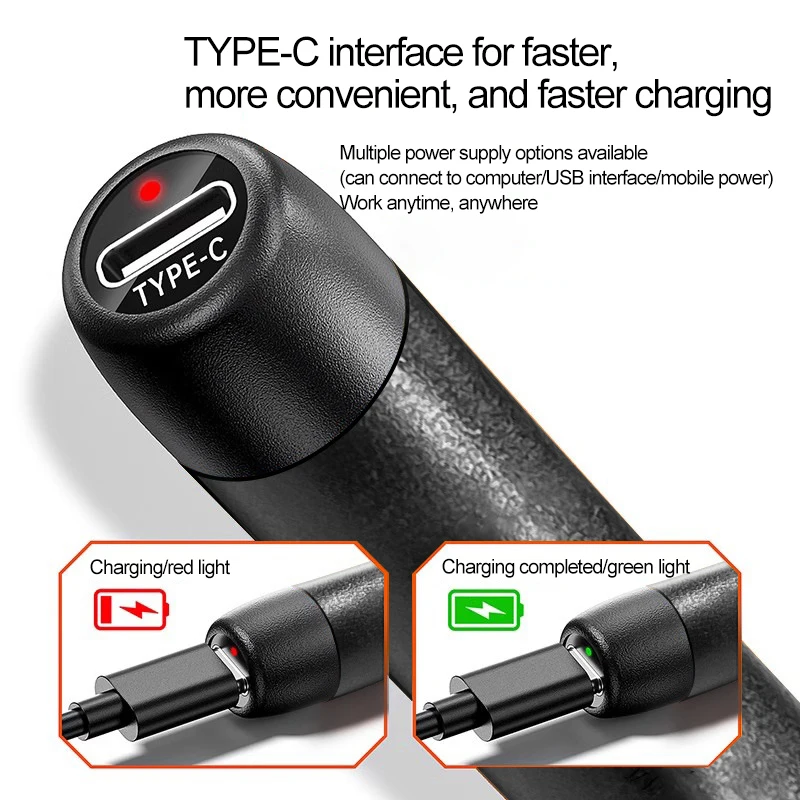 5V 8W Type-C Charging Electric Soldering Iron Portable Cordless Electric Soldering Iron 3-Gears Adjustable for Soldering Repair