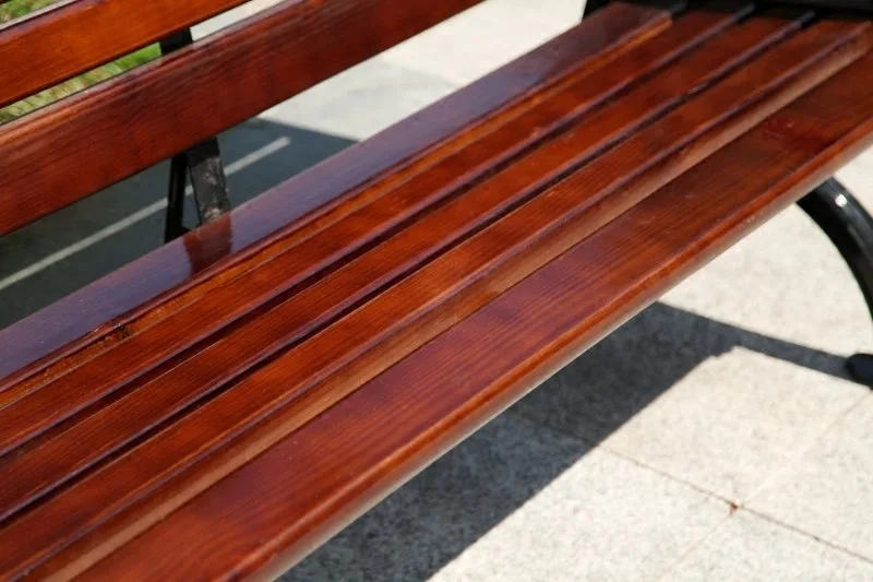 مقعد خارجي للحديقة كرسي مربع للترفيه كرسي بارك كرسي خلفي من الخشب الصلب مقعد من الخشب المضاد للتآكل