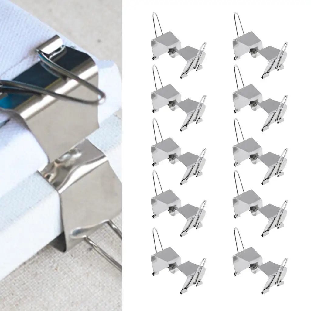 10x Stainless Steel Wet Canvas Carrier Clips Art Supply for Painting